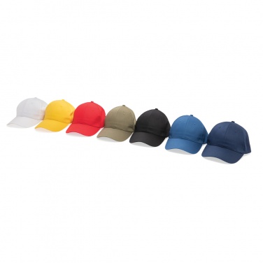 Logo trade promotional item photo of: Impact 6 panel 190gr Recycled cotton cap with AWARE™ tracer