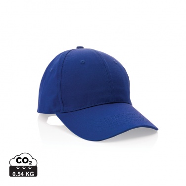 Logo trade promotional merchandise image of: Impact 6 panel 190gr Recycled cotton cap with AWARE™ tracer