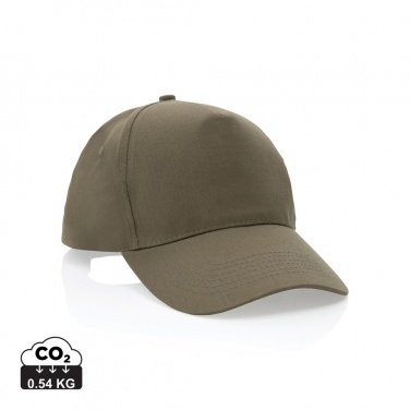 Logo trade corporate gift photo of: Impact 5 panel 190gr Recycled cotton cap with AWARE™ tracer