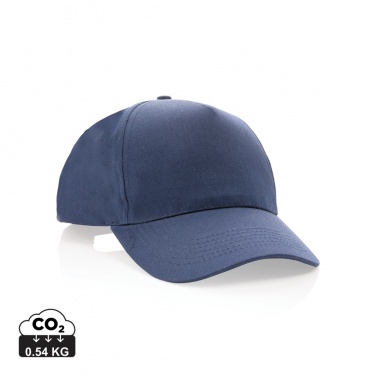 Logo trade advertising product photo of: Impact 5 panel 190gr Recycled cotton cap with AWARE™ tracer