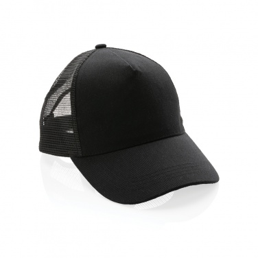 Logo trade promotional gift photo of: Impact AWARE™ Brushed rcotton 5 panel trucker cap 190gr