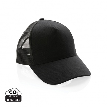 Logo trade corporate gifts image of: Impact AWARE™ Brushed rcotton 5 panel trucker cap 190gr