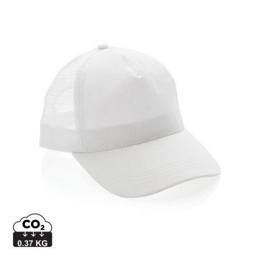 Logo trade promotional product photo of: Impact AWARE™ Brushed rcotton 5 panel trucker cap 190gr