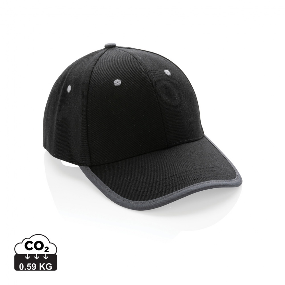 Logo trade promotional items image of: Impact AWARE™ Brushed rcotton 6 panel contrast cap 280gr