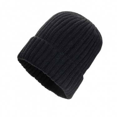 Logo trade promotional products image of: Kennedi AWARE™ Polylana® beanie with large rib