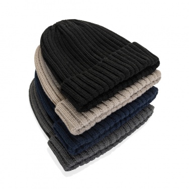 Logo trade advertising products picture of: Kennedi AWARE™ Polylana® beanie with large rib