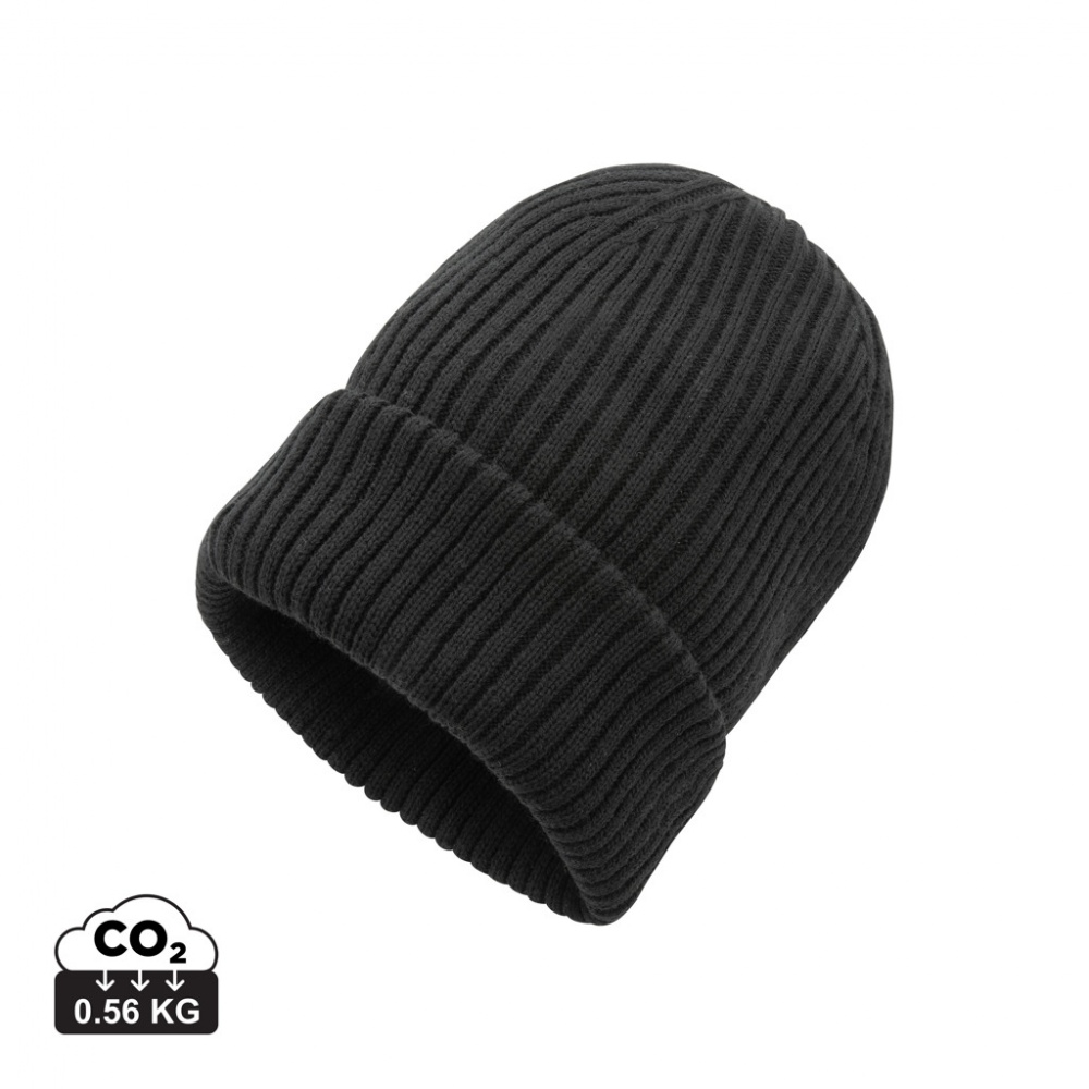 Logo trade corporate gifts image of: Impact AWARE™  Polylana® double knitted beanie