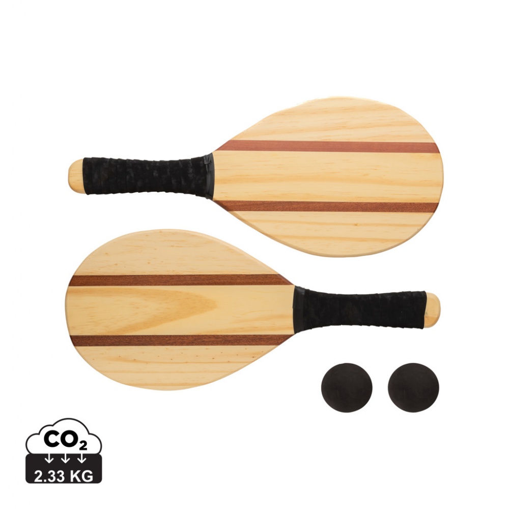 Logotrade promotional product image of: Wooden frescobol tennis set