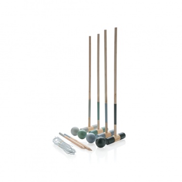 Logo trade promotional merchandise image of: Wooden croquet set