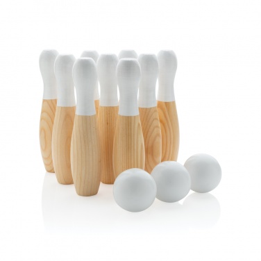 Logo trade promotional item photo of: Wooden skittles set