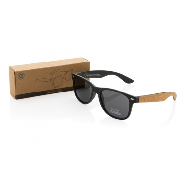 Logo trade promotional product photo of: GRS recycled PC plastic sunglasses with cork