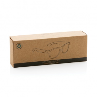 Logotrade promotional merchandise photo of: Bamboo and RCS recycled plastic sunglasses