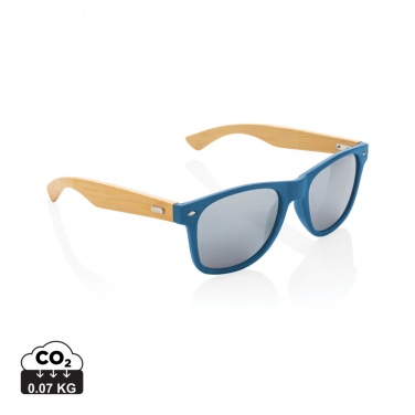 Logo trade corporate gifts image of: Bamboo and RCS recycled plastic sunglasses