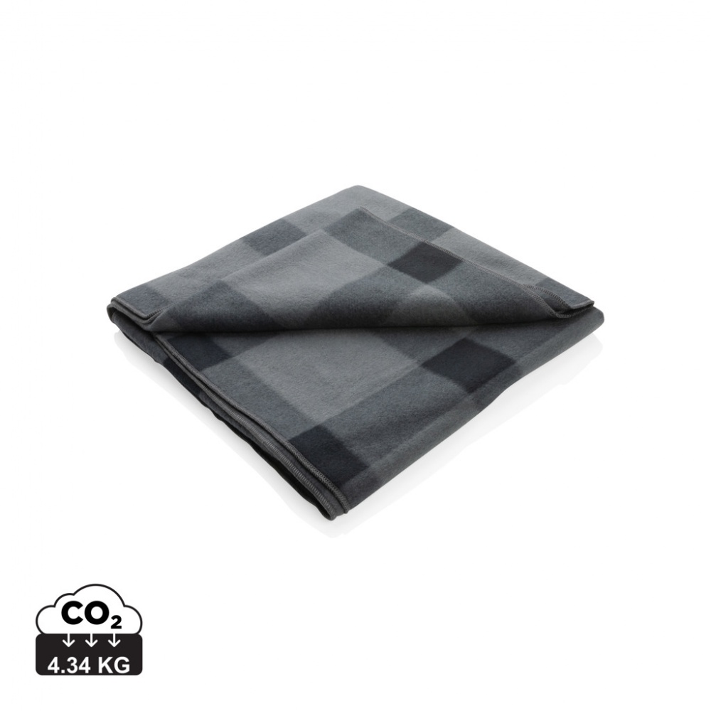 Logo trade promotional gifts image of: Soft plaid fleece blanket