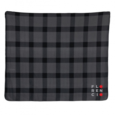 Logo trade business gift photo of: Soft plaid fleece blanket