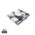 Soft plaid fleece blanket, white