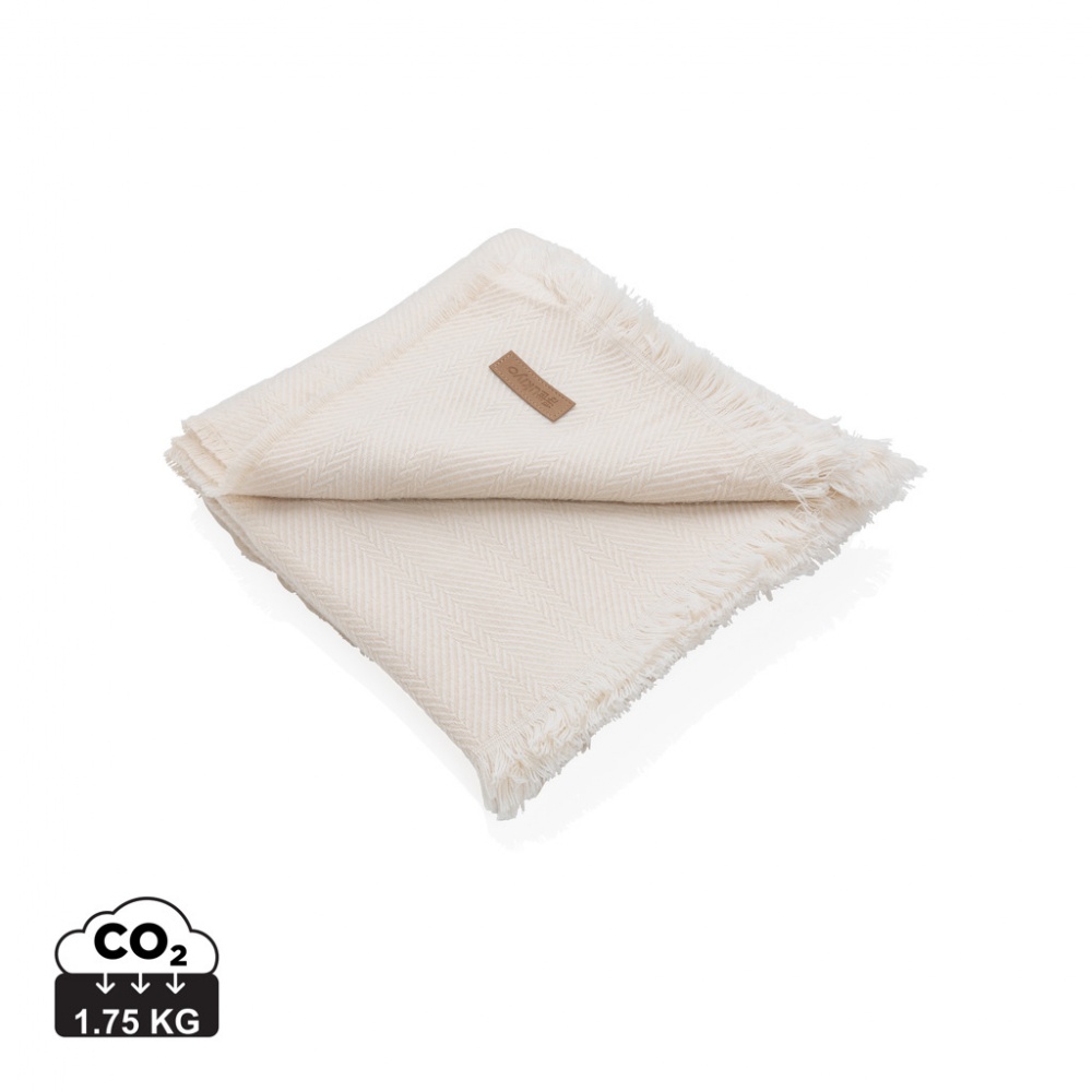 Logo trade business gift photo of: Ukiyo Aware™ Polylana® woven blanket 130x150cm