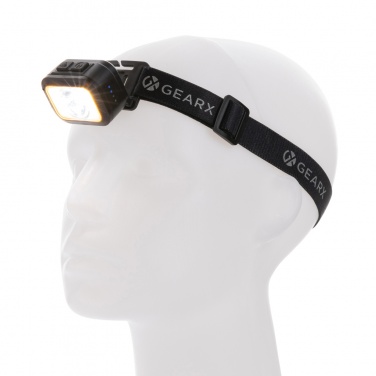 Logotrade promotional gift image of: Gear X RCS rPlastic heavy duty head torch