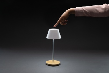 Logo trade promotional merchandise picture of: Pure Glow RCS usb-rechargeable recycled plastic table lamp