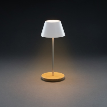 Logo trade business gift photo of: Pure Glow RCS usb-rechargeable recycled plastic table lamp