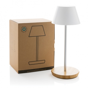 Logo trade promotional giveaway photo of: Pure Glow RCS usb-rechargeable recycled plastic table lamp