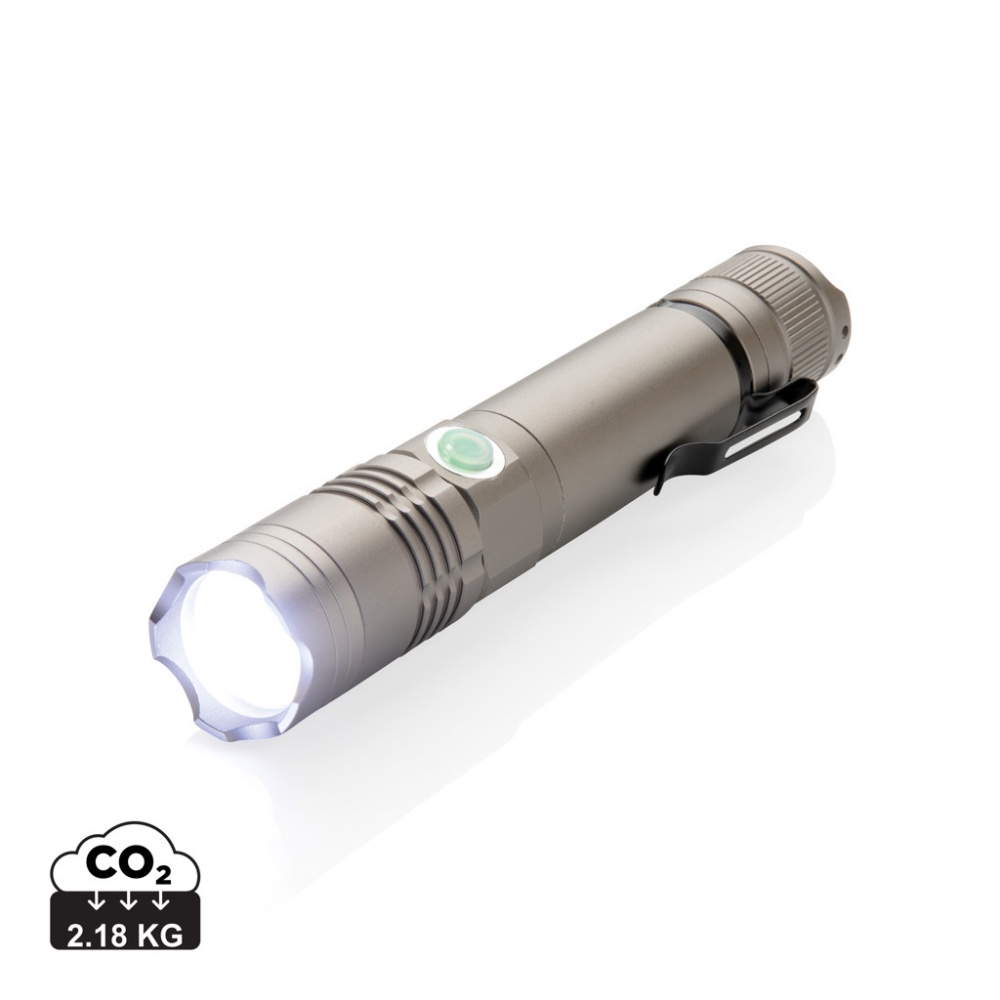 Logo trade advertising products image of: Rechargeable 3W flashlight