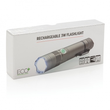 Logotrade promotional products photo of: Rechargeable 3W flashlight