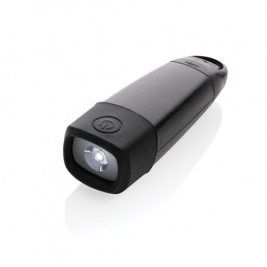 Logo trade promotional products image of: Lightwave RCS rplastic USB-rechargeable torch with crank