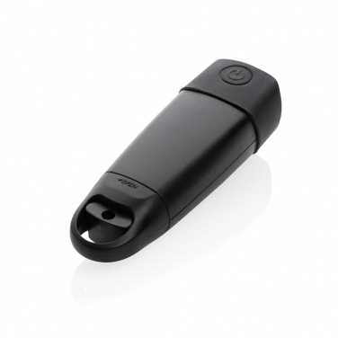 Logo trade corporate gifts image of: Lightwave RCS rplastic USB-rechargeable torch with crank