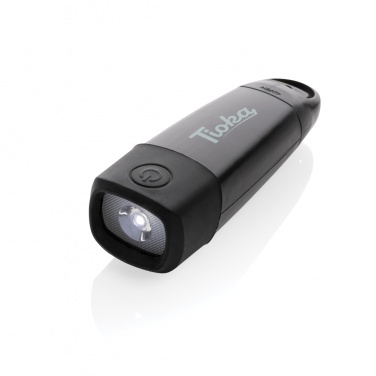 Logo trade promotional product photo of: Lightwave RCS rplastic USB-rechargeable torch with crank