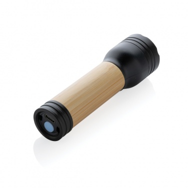 Logotrade promotional merchandise picture of: Lucid 1W RCS certified recycled plastic & bamboo torch