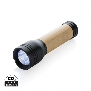 Logo trade promotional gift photo of: Lucid 1W RCS certified recycled plastic & bamboo torch