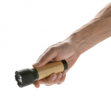 Logo trade promotional products picture of: Lucid 3W RCS certified recycled plastic & bamboo torch