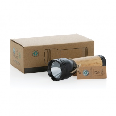 Logotrade promotional merchandise image of: Lucid 3W RCS certified recycled plastic & bamboo torch