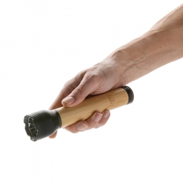 Logotrade promotional item picture of: Lucid 5W RCS certified recycled plastic & bamboo torch