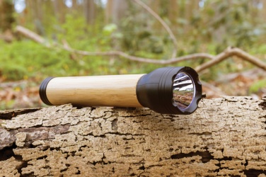 Logotrade business gifts photo of: Lucid 5W RCS certified recycled plastic & bamboo torch