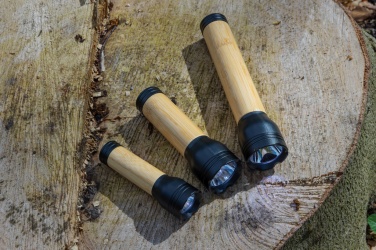 Logotrade promotional giveaway picture of: Lucid 5W RCS certified recycled plastic & bamboo torch