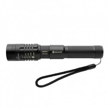 Logo trade promotional giveaway photo of: Gear X USB re-chargeable torch