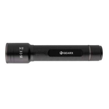 Logo trade advertising product photo of: Gear X RCS recycled aluminum USB-rechargeable torch large