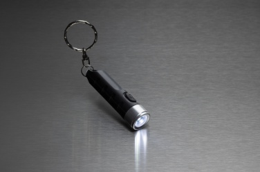 Logotrade promotional item picture of: Globix RCS recycled plastic USB re-chargeable keychain torch