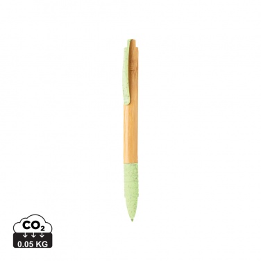 Logo trade advertising product photo of: Bamboo & wheat straw pen