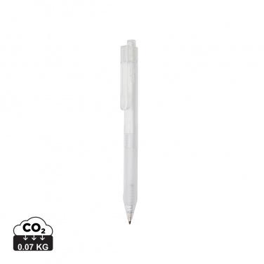 Logotrade promotional item picture of: X9 frosted pen with silicone grip