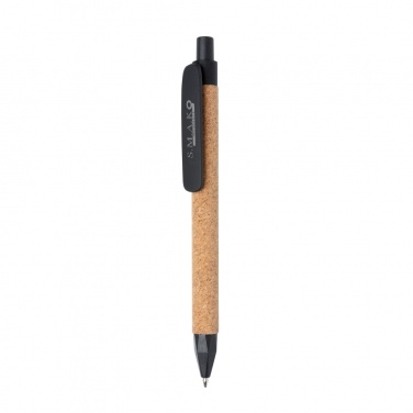 Logo trade promotional products image of: Write wheatstraw and cork pen