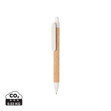 Logo trade advertising products picture of: Write wheatstraw and cork pen