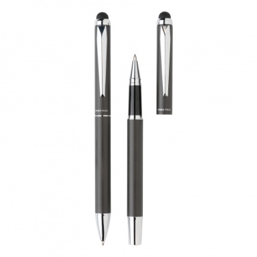 Logo trade promotional gifts image of: Swiss Peak deluxe pen set in PU pouch