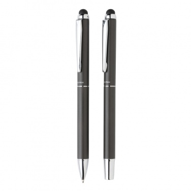 Logo trade promotional items picture of: Swiss Peak deluxe pen set in PU pouch