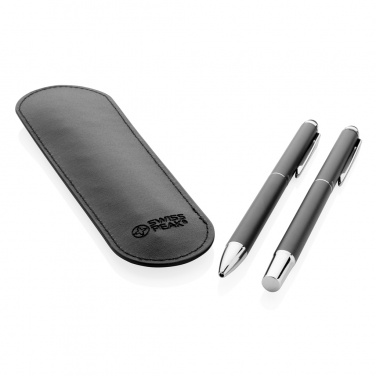 Logo trade advertising products picture of: Swiss Peak deluxe pen set in PU pouch