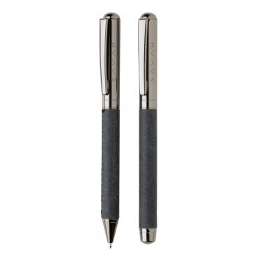 Logo trade promotional merchandise picture of: Recycled leather pen set