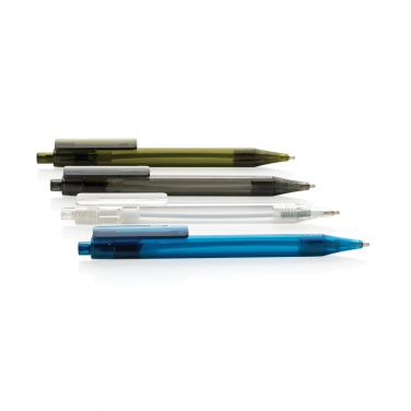 Logo trade promotional giveaway photo of: GRS RPET X8 transparent pen