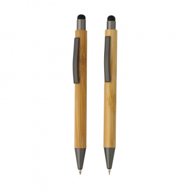 Logotrade promotional item image of: Bamboo modern pen set in box